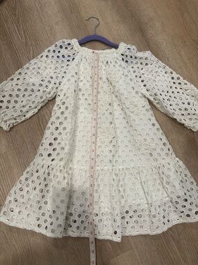 Zara Cream Eyelet Lace Girls' Dress